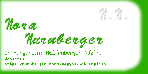 nora nurnberger business card